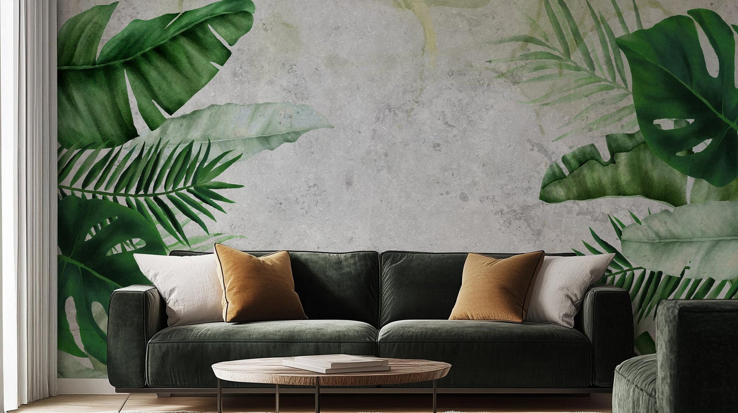Modern Green wallpaper for Living Room