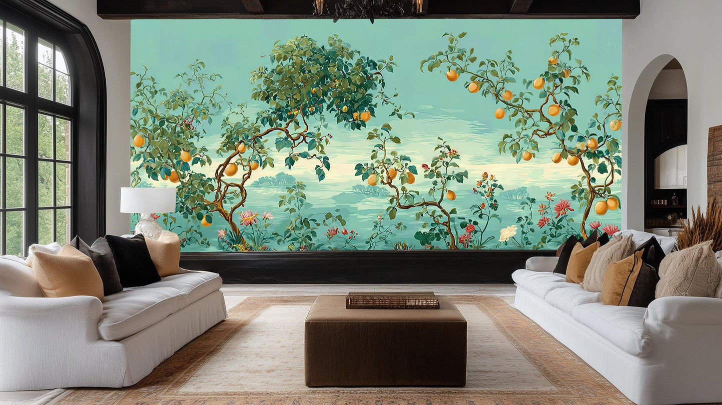 Modern Green wallpaper for Living Room