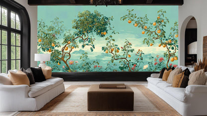 Modern Green wallpaper for Living Room