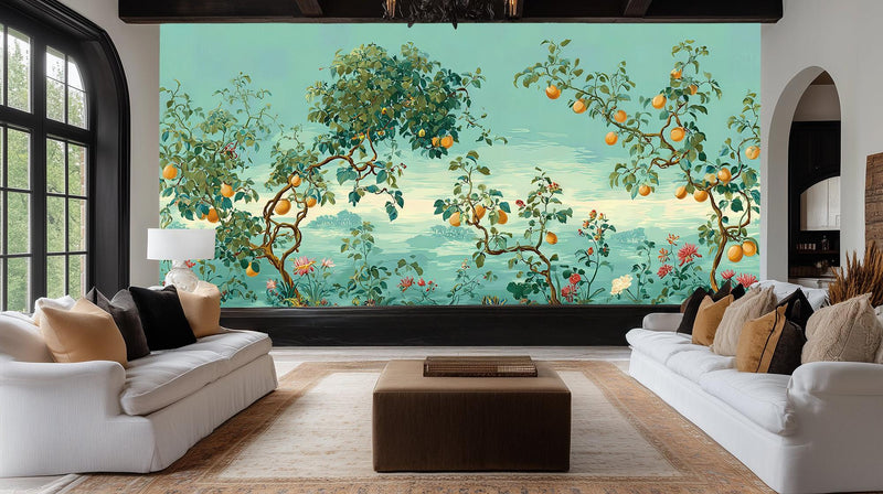 Modern Green wallpaper for Living Room
