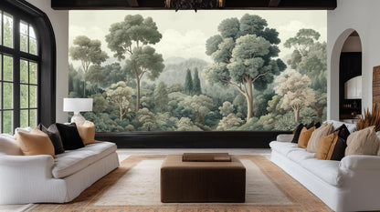 Rustic Green wallpaper for Living Room