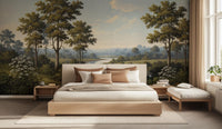 Traditional Green wallpaper for Bedroom