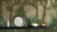 Traditional Green wallpaper for Bedroom