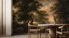 Traditional Green wallpaper for Dining Room
