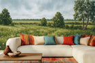 Traditional Green wallpaper for Living Room