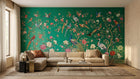 Traditional Green wallpaper for Living Room