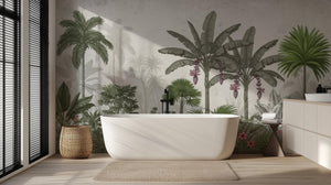 Tropical Green wallpaper for Bathroom