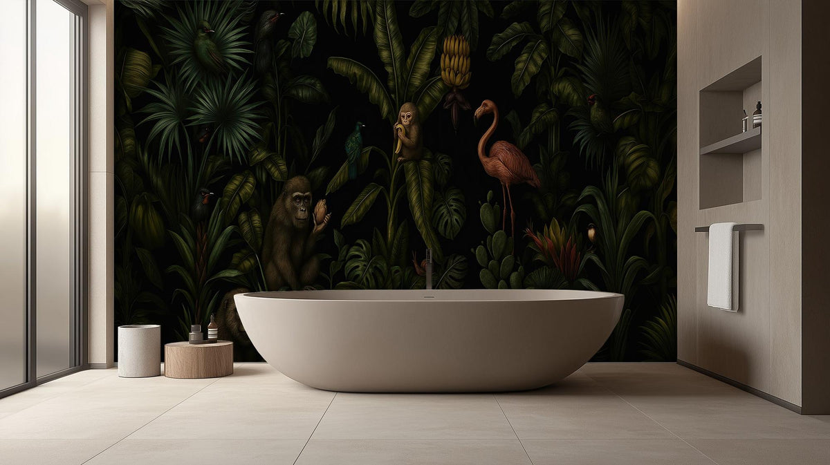 Tropical Green wallpaper for Bathroom