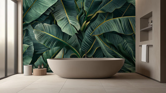 Tropical Green wallpaper for Bathroom