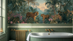 Tropical Green wallpaper for Bathroom