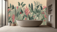 Tropical Green wallpaper for Bathroom
