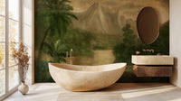 Tropical Green wallpaper for Bathroom