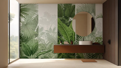 Tropical Green wallpaper for Bathroom