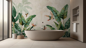 Tropical Green wallpaper for Bathroom
