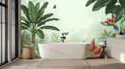 Tropical Green wallpaper for Bathroom