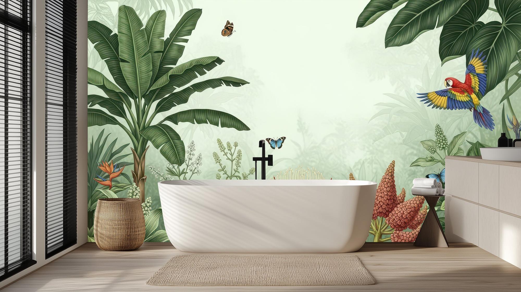 Tropical Green wallpaper for Bathroom