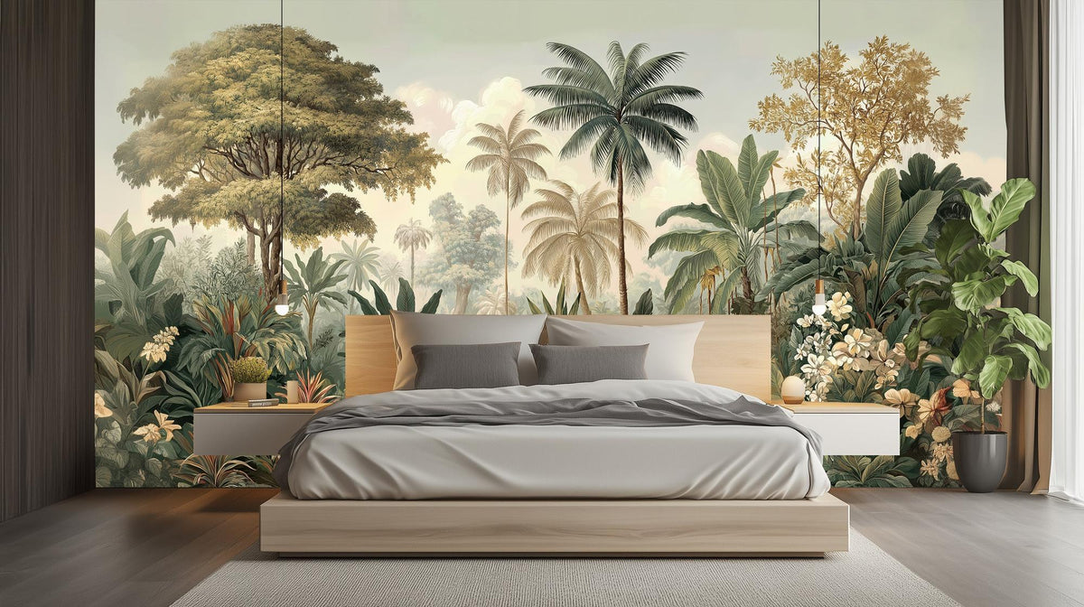 Tropical Green wallpaper for Bedroom