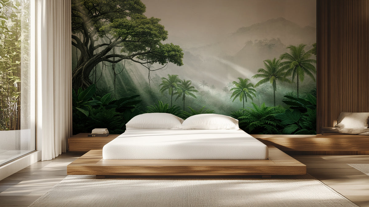 Tropical Green wallpaper for Bedroom