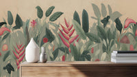 Tropical Green wallpaper for Bedroom