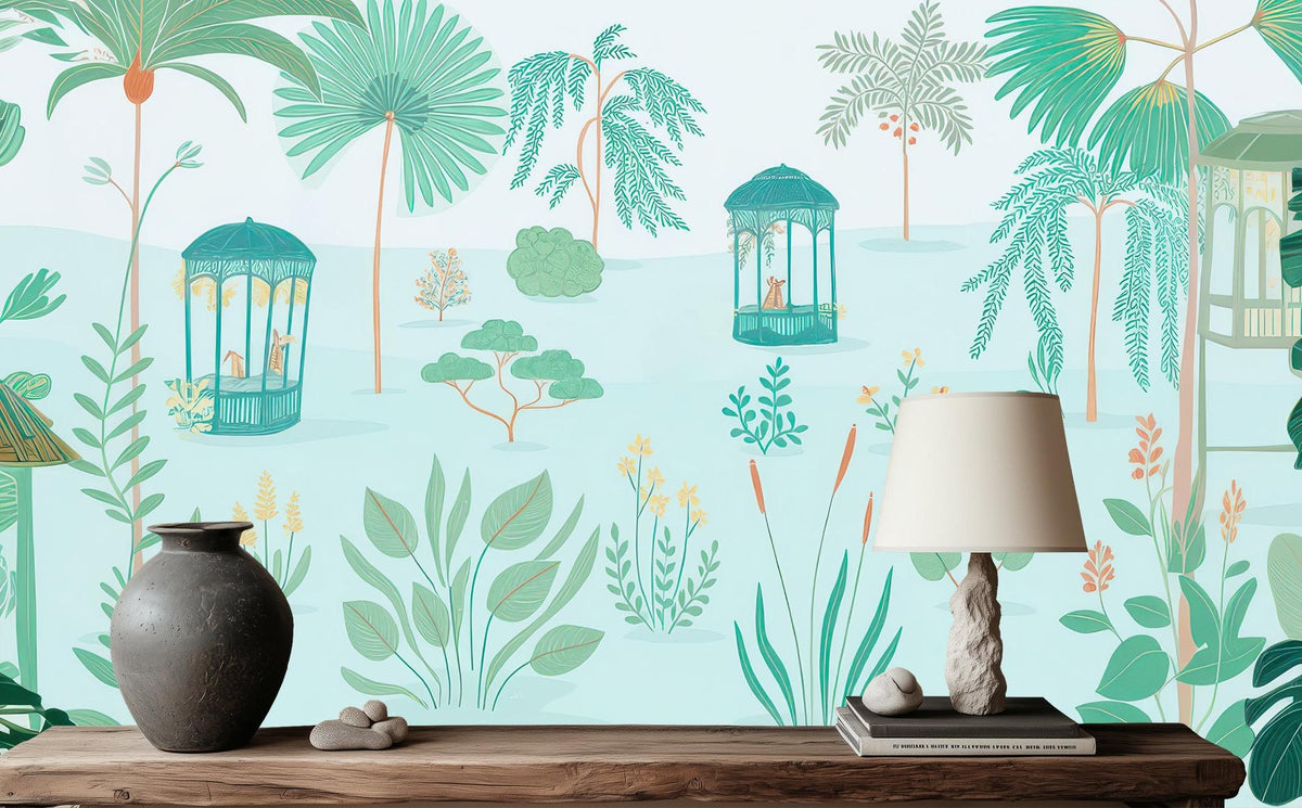 Tropical Green wallpaper for Bedroom