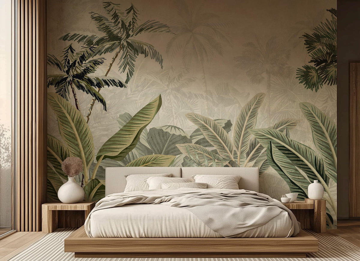 Tropical Green wallpaper for Bedroom