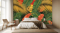 Tropical Green wallpaper for Bedroom