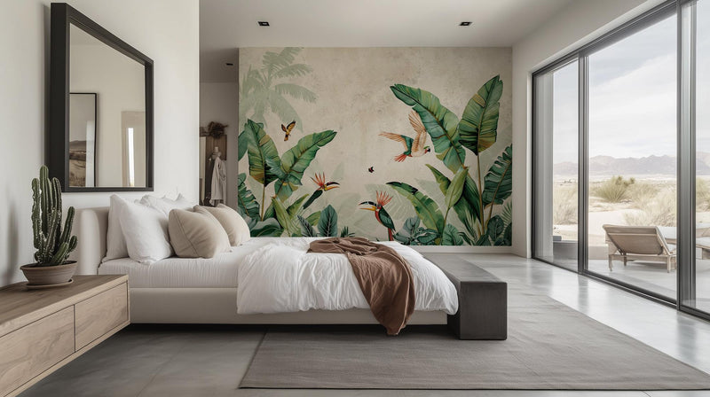 Tropical Green wallpaper for Bedroom
