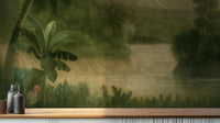 Tropical Green wallpaper for Bedroom
