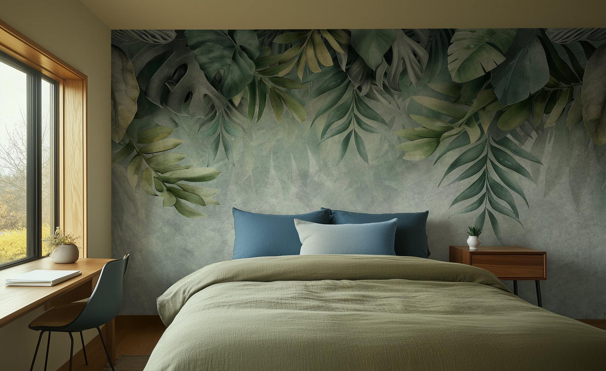 Tropical Green wallpaper for Bedroom