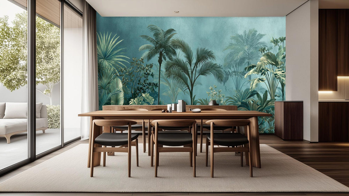 Tropical Green wallpaper for Dining Room
