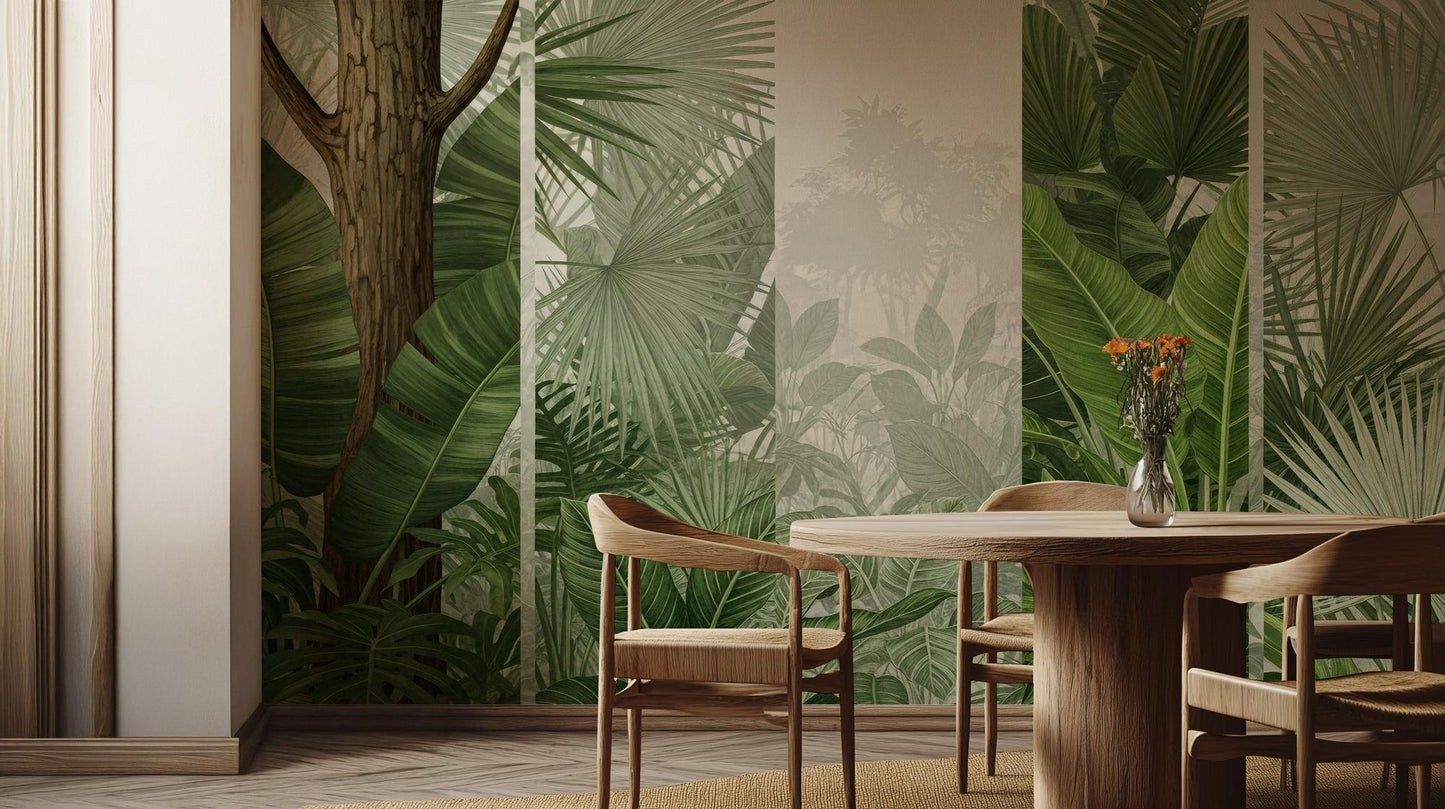 Tropical Green wallpaper for Dining Room