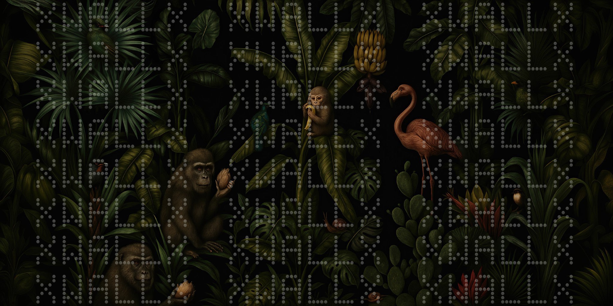 Jungle Floral ve Fauna Duvar kağıdı