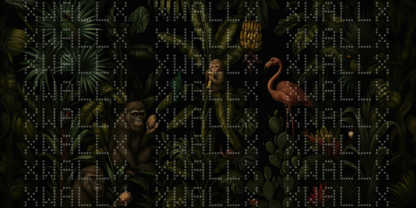 Jungle Floral ve Fauna Duvar kağıdı - Sample