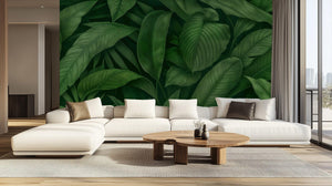 Tropical Green wallpaper for Living Room