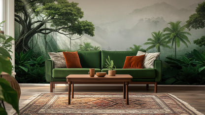 Tropical Green wallpaper for Living Room