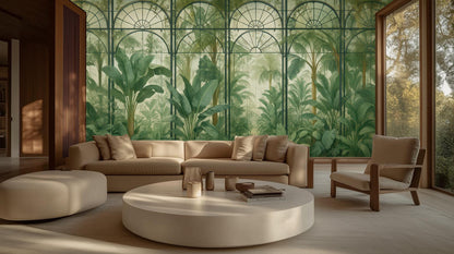 Tropical Green wallpaper for Living Room