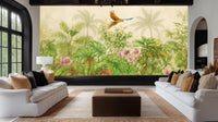 Tropical Green wallpaper for Living Room
