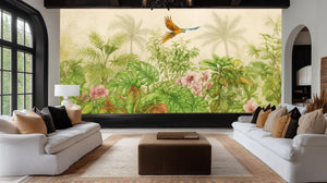 Tropical Green wallpaper for Living Room