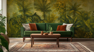 Tropical Green wallpaper for Living Room