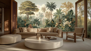 Tropical Green wallpaper for Living Room
