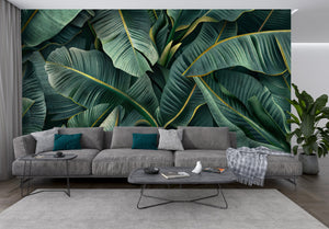 Tropical Green wallpaper for Living Room