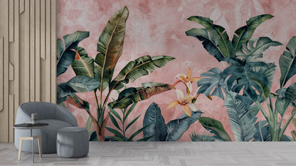 Tropical Green wallpaper for Living Room