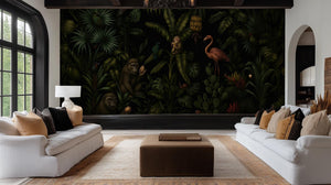 Tropical Green wallpaper for Living Room