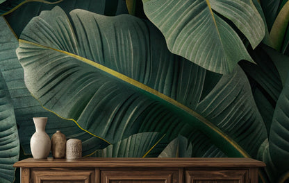 Tropical Green wallpaper for Living Room