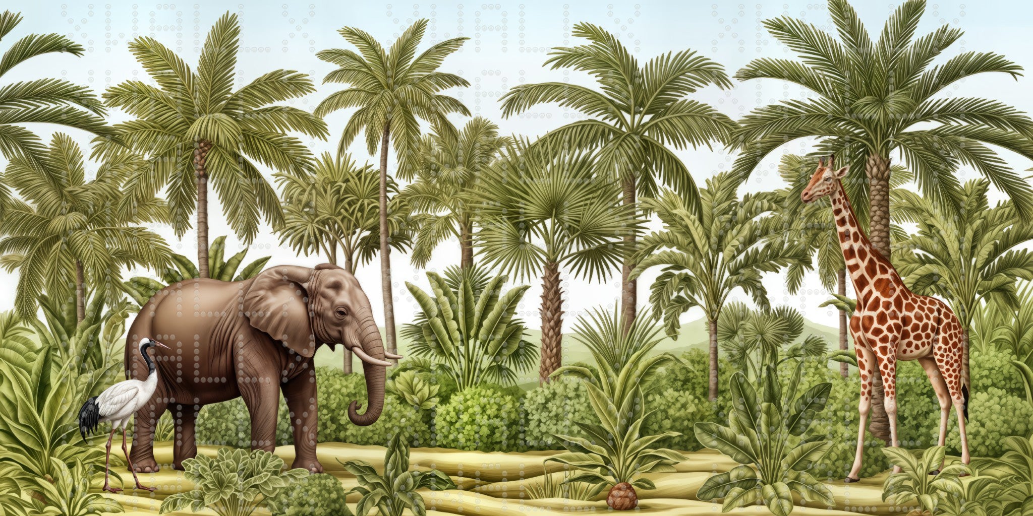 Majestic Elephant in Lush Jungle Wallpaper