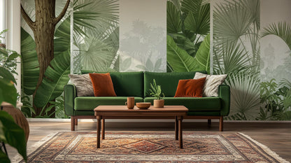 Tropical Green wallpaper for Living Room