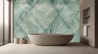 Banyo için Vintage Yeşil duvar kağıdı