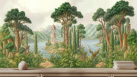 Vintage Green wallpaper for Bedroom
