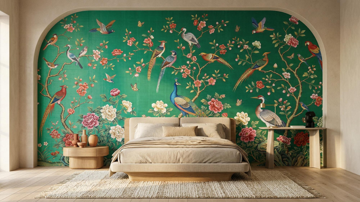 Vintage Green wallpaper for Bedroom