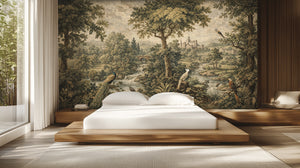 Vintage Green wallpaper for Bedroom